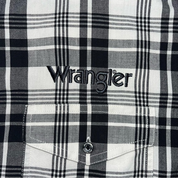 Jack Daniels Wrangler Button Western Shirt Plaid  Mens Sz XL Embroidered Logo - Picture 12 of 12
